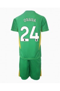 Manchester United Andre Onana #24 Keeper Babyklær Tredje Fotballdrakt til barn 2024-25 Korte ermer (+ Korte bukser)